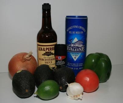 Ingredients for Gluten-Free Guacamole